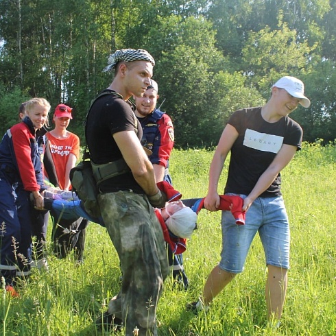 Тренировочные занятия Российского союза спасателей и Союза добровольцев Донбасса